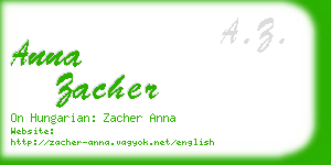 anna zacher business card